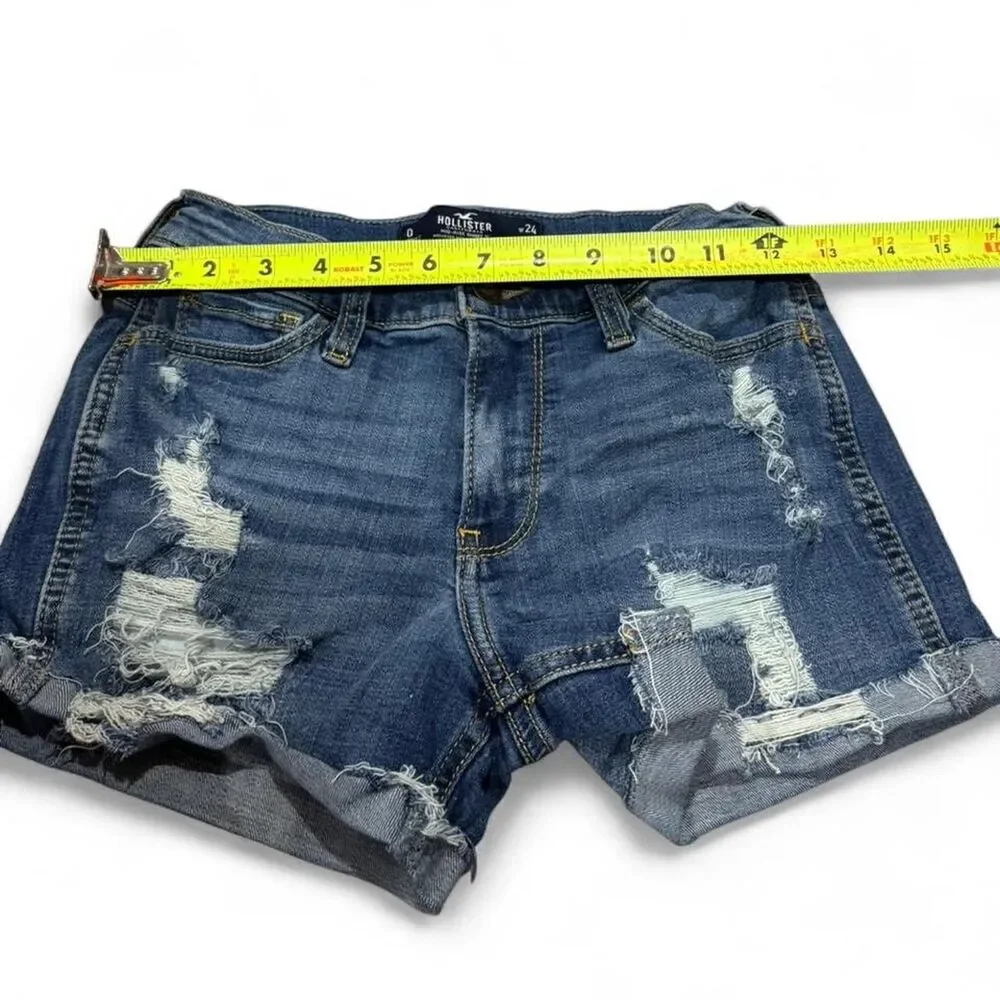 Hollister blue denim shorts